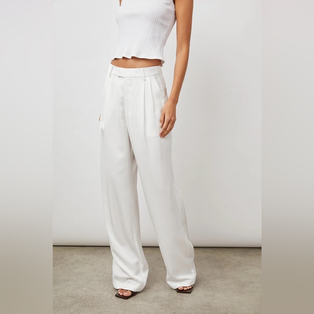 RAILS Marnie Pant Sea Salt Pleated Straight Leg Trouser Size 4